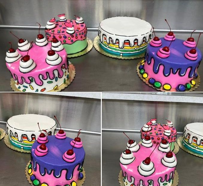 Cartoon style cakes