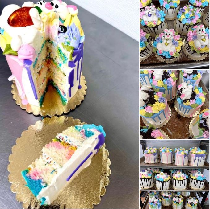 4” tie day cake