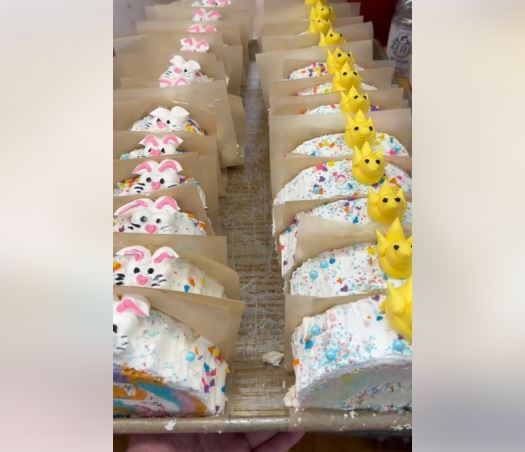 Easter cake slices