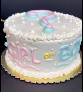 gender reveal cake