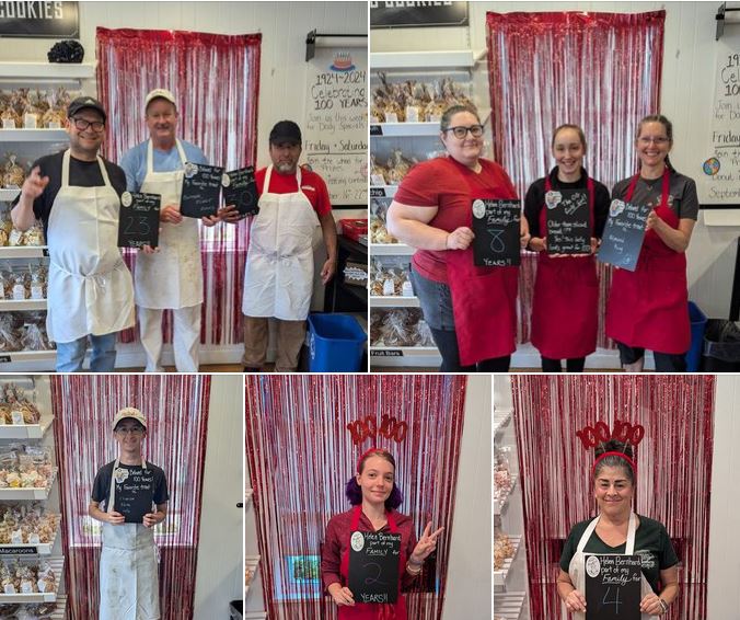 staff celebrating 100 years