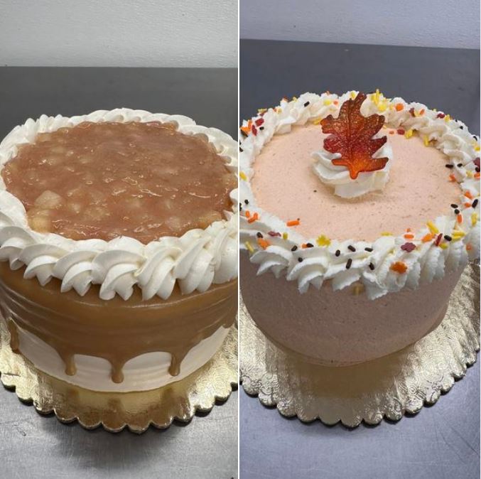 Spice cake filled with apple