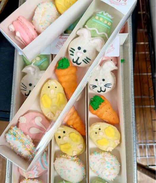6 pack of Decorated macarons