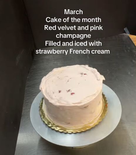 Red velvet and pink champagne cake